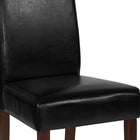 Flash Furniture Greenwich Series Black LeatherSoft Parsons Chair - 2 Pack-High Density Foam Padding