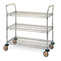 Standard-Duty Utility Cart with Wire Shelves, 3-Shelves, 36" x 18" (MW705)-No. of Shelves: 3