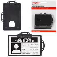 Staples I.D. Card Holders - 4-Pack-Perfect for use with company-issued PVC I.D. cards.