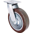 Kleton Caster, Swivel, 8" (203.2 Mm), Polyurethane, 1000 Lbs. (453.6 Kg.) - 3 Pack-Bolt Hole Size 3/8" (9.52 mm)