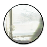 Umbra Hub Wall Mirror, Black, (358370-040)-Decorative wall mirror
