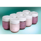 Euro Cuisine GY2640 Glass Jars for Yogurt Maker, Set of 8 with Date Lids-BPA Free lids