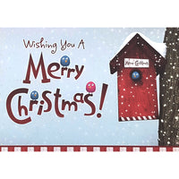 Rosedale "Wishing You A Merry Christmas" Greeting Cards with Envelopes - 5-1/2" x 8" - 12 Pack-Greeting Cards