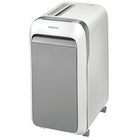 Fellowes Powershred LX220 20-Sheet Micro-Cut Shredder, White-Shreds staples, paper clips, credit cards, and junk mail