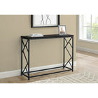 Monarch Specialties 3534 44"L Accent Table - Espresso/Black Metal Hall Console-Product Dimensions: 32"H x 44"W x 13.75"D