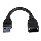 StarTech USB 3.0 A-to-A Extension Cable, 6", Black-Guaranteed reliability