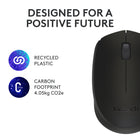 Logitech M170 2.4 GHz Wireless Mouse with USB Mini Receiver - Black-9