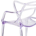 Flash Furniture Nesting Series Stacking Side Chair - Transparent-Integrated Arms
