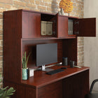 Sauder - 426282 Affirm Hutch - Classic Cherry-Attaches to 426274 Desk 60" x 24" or 426277 Desk 60" x 30" .