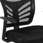 Flash Furniture Chaise de réception auxiliaire en maille noire avec base chromée-Siège rembourré en maille noire avec mousse ignifuge CAL 117