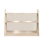 Flash Furniture Bright Beginnings Commercial Grade 3 Shelf Double Sided Wooden Classroom Storage Unit - Natural-Rounded Edges Prevent Abrasions from Accidental Contact