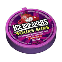 Ice Breakers Sour Mints Berry - 43g-Sour Berry Mints (Berry Splash, Strawberry, Cherry)