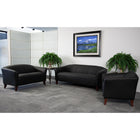 Flash Furniture HERCULES Imperial Series Reception Set - Black LeatherSoft-Sloping Arms