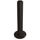 Azar Displays 36" x 4" x 4" 4-Sided Revolving Pegboard Counter Display, Black Solid (700223-BLK)-Interlocking four-sided pegboard tower and 14-1/2" diameter revolving clear plastic base