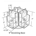 Azar Displays Revolving Counter Display, 8 Pockets (252805)-Dimensions: 7" x 4"
