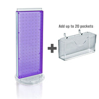Azar Displays Pegboard Counter Gift Card Holder, 8" x 21", Purple (700505-PUR)-Made from pegboard