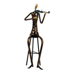 Truu Design Antique Iron Sitting Violin Player Sculpture, 15.5 inches, Brown-It is tall and free-standing, making a perfect tabletop or desktop decor