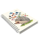 Studio Oh! Hedgehog with Mushrooms Medium Spiral Notebook - 8.74" x 6.10" - Assorted Colours-Twin-ring wire-o binding