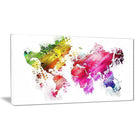 Designart Colours of the World Map Canvas Art Print, (PT2707-32-16)-Print