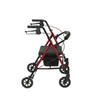 Drive Medical Adjustable Height Rollator with 6" Wheels, Red-27. 00"L x 22. 00"W x 29. 50"H