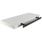 kieragrace Stockholm Aberg Floating Shelf w/ LED Light - White, 24", Matte Finish-Display: place decorative pieces, keepsakes, jewelry, awards, books on a functional modern floating shelf. elevate your decor and fill space above a desk, fireplace, entryway, or between the windows