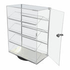 Eddie's - Vitrine acrylique rotative verrouillable de 17,75 po - Transparent-Vitrine d'exposition