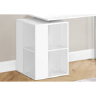 Monarch Specialties 7600 Computer Desk - 55"L/White Left Or Right Facing-8 Fixed shelves on all four sides (including the interior) for storage and organization to keep everything within easy reach.