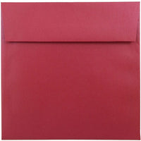 JAM Paper 6.5 x 6.5 Square Envelopes, Stardream Metallic Jupiter Red, 250 Pack (SD853520H)-Jupiter red stardream metallic envelope