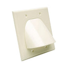 Digiwave Bulk Cable Pass Through Wall Plate, 0.1" x 4.5" x 4.5", White-Digiwave Bulk Cable Pass Through Wall Plate (single gang)