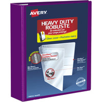 Avery Heavy Duty 3" D-Ring View Binder - Purple-Purple