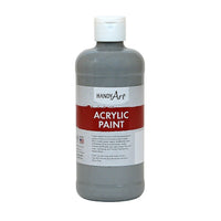 Handy Art Student Acrylic Paint Grey 16oz, 3 Pack (RPC101105)-Use on most any surface: paper, fabric, wood, plastic, glass, cardboard, metal and canvas.