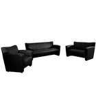 Flash Furniture Hercules Majesty Leather Soft Reception Set, Black (222SETBK)-Contemporary Reception Set