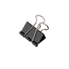ACCO Fold-Back Binder Clips - Medium (1-5/8") - 5/8" Capacity - Black - 12 Pack-Tempered steel construction provides extra strong hold