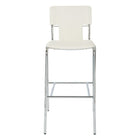 Avenue Six 30" Dorado Vinyl with Chrome Base Bar Stools, White, 2 Pack-White Vinyl