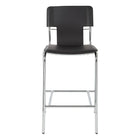Avenue Six 26" Dorado Vinyl with Chrome Base Counter Stools, Black, 2 Pack-Black Vinyl