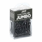 JAM Paper Colored Jumbo 2" Paper Clips - Grey - 2 Packs of 75-Size: 2 inches (Large/Jumbo)