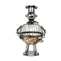 Truu Design Cork Saver Wine Accessories, Silver-Measures 15.5" in Height and 8.5" in diameter