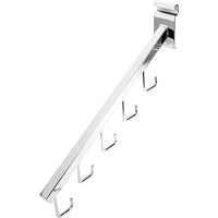 Wamaco 5-Hook Gridwall Waterfall, Chrome, 5 Pack-Display clothing and other hanging products