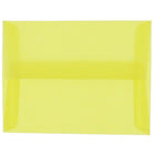 JAM Paper A6 Invitation Envelopes, 4.75 x 6.5, Yellow Translucent Vellum, 100 Pack (1591712g)-Primary yellow