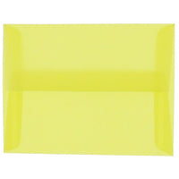 JAM Paper A6 Invitation Envelopes, 4.75 x 6.5, Yellow Translucent Vellum, 100 Pack (1591712g)-Primary yellow