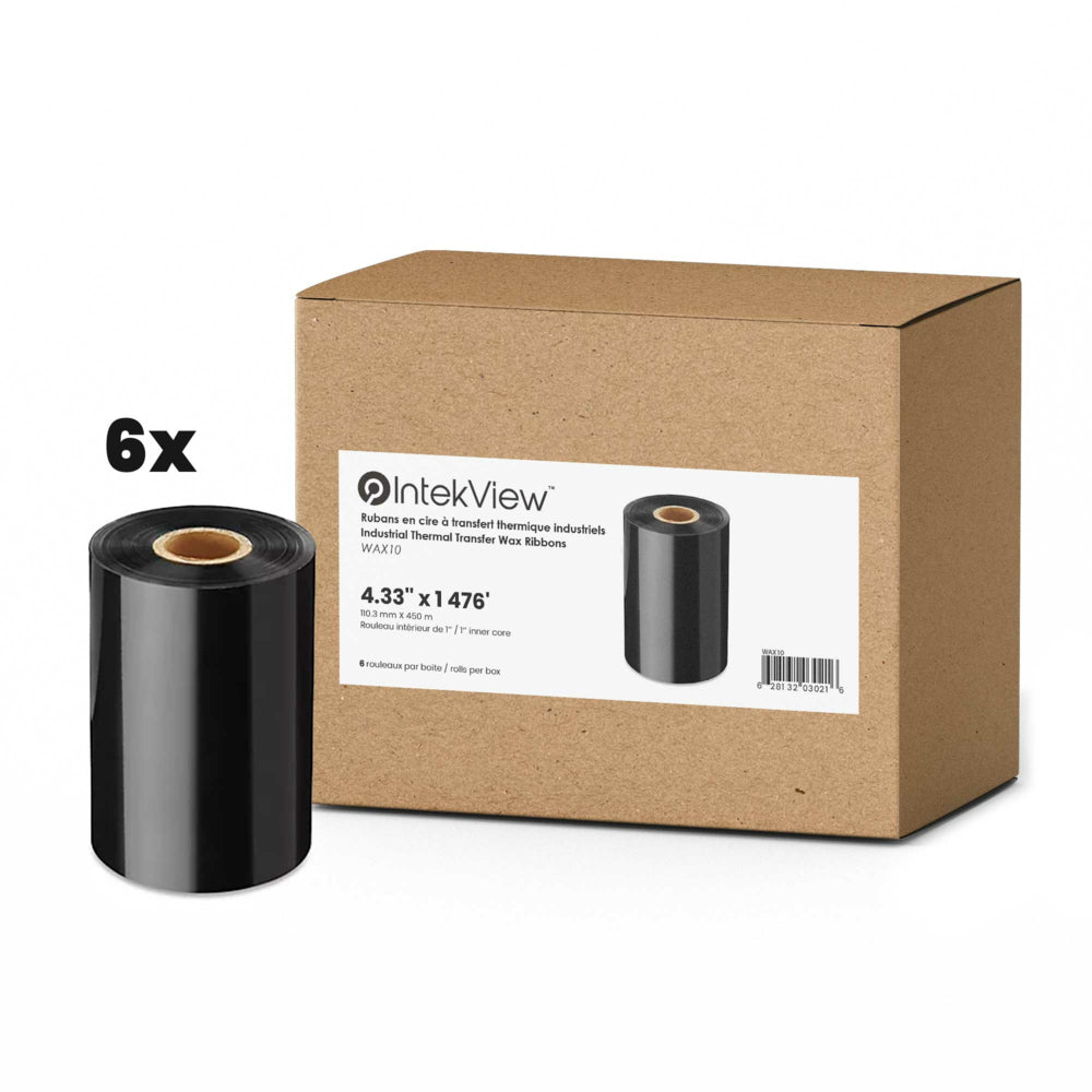 IntekView Thermal Transfer Ribbon Wax - 4.33