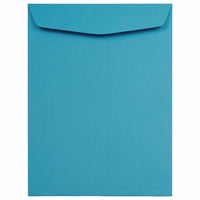 JAM Paper Open End Catalog Coloured Envelopes - 9" x 12" - Blue Recycled - 50 Pack -Colour: Blue