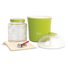 Euro Cuisine YM360 Yogurt & Greek Yogurt Maker + 2QT Glass Jar, Thermometer & Cotton Strainer, Red-Includes 1 2QT Glass Jar with lid