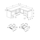 Monarch Specialties 7582 72" Computer Desk - High Glossy White Left/ Right Face-Assembly required: Illustrated instructions and all hardware are provided for convenience (additional tools may be needed).