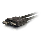 C2G 6Ft DisplayPort Male To HDMI Adapter Cable, Black (54326)-Connector on First End - 1 x DisplayPort Male Digital Audio/Video