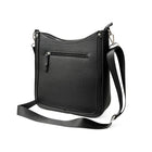 Nicci Medium Top Zip Crossbody Bag with Web Strap - Black-Black - Polyurethane