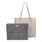 Bugatti PURE Laptop Ladies Tote Bag - 14.1" - Removable Organizer - Cream (LBG5054BU-CREAM )-Cream vegan leather