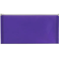 JAM Paper #10 Plastic Envelopes with Zip Closure, 5 x 10, Purple Poly, 12 Pack (921Z1pu)-Product Type: Letter Booklet Envelope