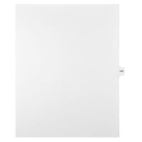 Mark Maker Legal Exhibit Index Tab White Single Tabs, 1/15th Cut, Letter Size, No Holes, Number 143, 25 Pack-White Single Tabs, 1/15th Cut