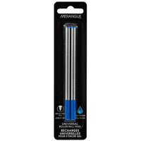 Merangue Universal Rollerball Pen Refills - Medium Tip - Blue - 2 Pack-Blue Ink